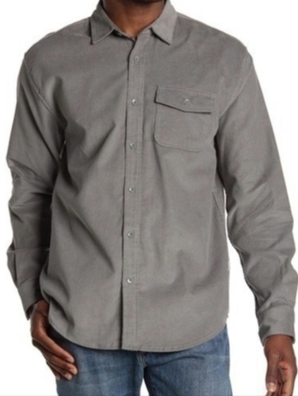 Onia Corduroy Button Down Shirt XXL Gray